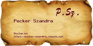 Pecker Szandra névjegykártya